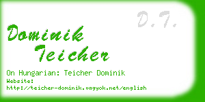 dominik teicher business card